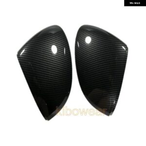 VW ゴルフ MK8 VIII 8 ブラックのサイドミラー カバー キャップ 2020 2021 2022 2024 2025 ウイング リアビュー カーボンルック - Black with holes