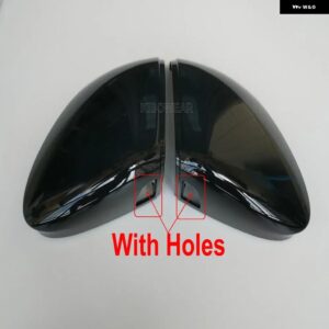 VW ゴルフ MK8 VIII 8 ブラックのサイドミラー カバー キャップ 2020 2021 2022 2024 2025 ウイング リアビュー カーボンルック - Carbon no hole