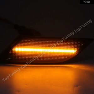 1ペア アンバー シーケンシャル インジケーター ダイナミック LED サイドマーカーランプ VW トランスポーター T6 2020 2021 スモーク/クリア - Smoke No Dynamic