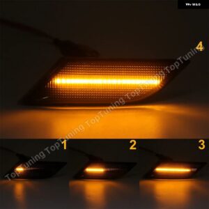 1ペア アンバー シーケンシャル インジケーター ダイナミック LED サイドマーカーランプ VW トランスポーター T6 2020 2021 スモーク/クリア - Clear No Dynamic