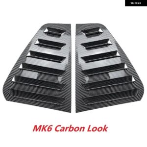 VW ゴルフ MK4 MIK5 MK6 MK7 MK8 ゴルフ 4 5 6 7 8 スタイリング リアウィンドウルーバー三角シャッター 装飾 カバー ステッカー トリム - MK5 Glossy Black