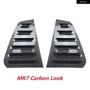 VW ゴルフ MK4 MIK5 MK6 MK7 MK8 ゴルフ 4 5 6 7 8 スタイリング リアウィンドウルーバー三角シャッター 装飾 カバー ステッカー トリム - MK6 Carbon Look