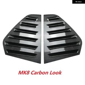VW ゴルフ MK4 MIK5 MK6 MK7 MK8 ゴルフ 4 5 6 7 8 スタイリング リアウィンドウルーバー三角シャッター 装飾 カバー ステッカー トリム - MK4 Glossy Black