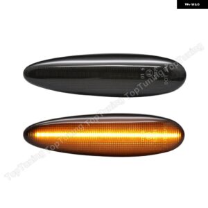 2個 LED ダイナミックサイドマーカー ウインカーライト フィアットアルベアパリオブローボブラバマレアストラーダシエナペルラ ウィンカーランプ - No Dynamic Smoke