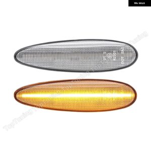 2個 LED ダイナミックサイドマーカー ウインカーライト フィアットアルベアパリオブローボブラバマレアストラーダシエナペルラ ウィンカーランプ - Dyamic Clear