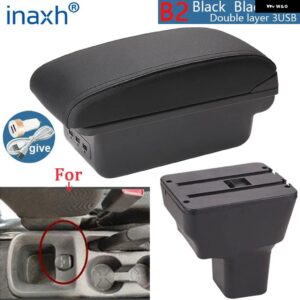 NISSAN KICKS アームレスト NISSAN KICKS 車 アームレスト ボックス 2016-2021 インテリア パーツスペシャルなレトロパーツセンター 収納 ボックス USB - B2 Black line 3USB