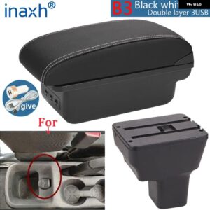 NISSAN KICKS アームレスト NISSAN KICKS 車 アームレスト ボックス 2016-2021 インテリア パーツスペシャルなレトロパーツセンター 収納 ボックス USB - B3 black white 3USB