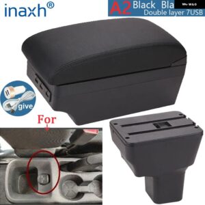 NISSAN KICKS アームレスト NISSAN KICKS 車 アームレスト ボックス 2016-2021 インテリア パーツスペシャルなレトロパーツセンター 収納 ボックス USB - A2 Black line 7USB