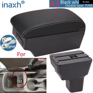 NISSAN KICKS アームレスト NISSAN KICKS 車 アームレスト ボックス 2016-2021 インテリア パーツスペシャルなレトロパーツセンター 収納 ボックス USB - A3 Black white 7USB