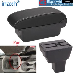 NISSAN KICKS アームレスト NISSAN KICKS 車 アームレスト ボックス 2016-2021 インテリア パーツスペシャルなレトロパーツセンター 収納 ボックス USB - C3 black white NOUSB