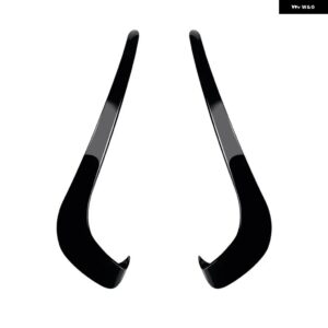 VW パサート B7 セダンバリアント 2011-2015 フロントバンパー サイド カナード フォグフロントライト フレーム カバー トリム レーシング ステッカー - Gloss Black