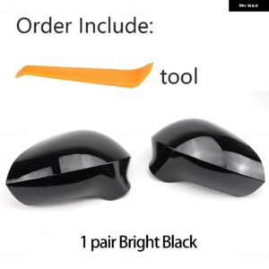 サイドミラー キャップシート EXEO 3R レオン 1P1 2009-2013 LBIZA 6J 2008-2013 交換 スタイル カーボンミラー カバー - black