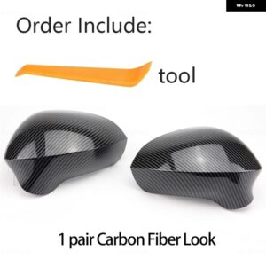 サイドミラー キャップシート EXEO 3R レオン 1P1 2009-2013 LBIZA 6J 2008-2013 交換 スタイル カーボンミラー カバー - Carbon Fiber Look