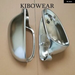 2個 VW ゴルフ MK5 GTI 5 パサート B6 ジェッタ MK5 マットクロームサイド ウイング ミラー カバー キャップ R36 R32 ゴルフ プラスバリアント EOS - Golf MK5