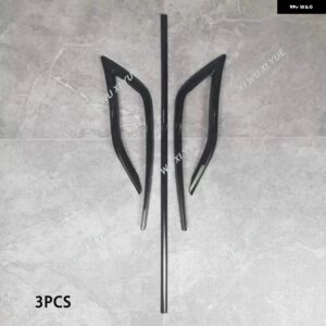 VW ゴルフ 8 MK8 TSI GTE リアバンパー ステッカー リアエア アウトレット エキゾーストストリップリアエキゾーストテール パイプ カバー 装飾 - Glossy Black3