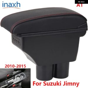 スズキ ジムニー アームレスト ジムニー 2010-15RETROPARTS アームレスト ボックス 収納 ボックス カーアクセサリー 3USB - A1 Black leather