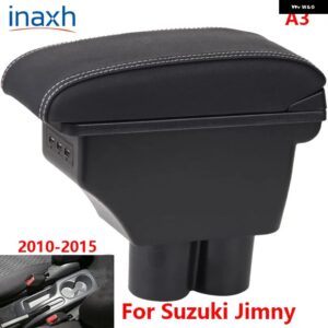 スズキ ジムニー アームレスト ジムニー 2010-15RETROPARTS アームレスト ボックス 収納 ボックス カーアクセサリー 3USB - A3 Black leather