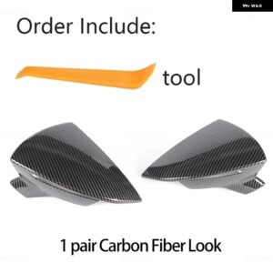 SEAT LEON LION 5F III ST FR CUPRA IBIZA 6F V KJ1 ARONA KJ7 カーボン黒交換用サイドミラー カバー キャップ - Carbon fiber pattern