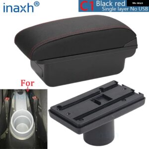 シート IBIZA アームレスト ボックス IBIZA 6J IBIZA 6L 中央 店舗内容 カップ ホルダー 付き 収納 ボックス USB 付き灰皿商品 - C2 Black line NO USB