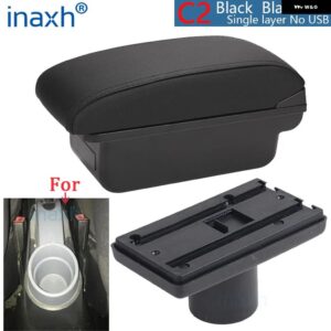 シート IBIZA アームレスト ボックス IBIZA 6J IBIZA 6L 中央 店舗内容 カップ ホルダー 付き 収納 ボックス USB 付き灰皿商品 - C1 Black red No USB