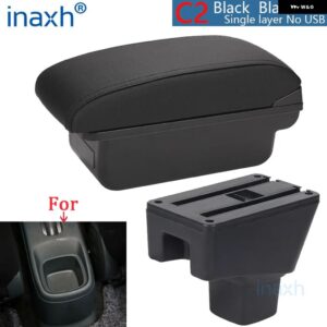 SUZUKI SX4 アームレスト 内装パーツ 車 アームレスト ボックス レトロパーツ 収納 ボックス カーアクセサリー 内装詳細 USB - C2 Black line NO USB