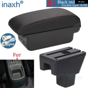 SUZUKI SX4 アームレスト 内装パーツ 車 アームレスト ボックス レトロパーツ 収納 ボックス カーアクセサリー 内装詳細 USB - B2 Black line 3USB