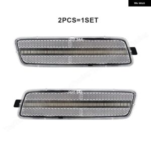2個 LED サイドマーカーランプ VW ゴルフ MK6 ハッチバック ジェッタ MK6 スポーツワーゲン 2010-14 フロントバンパー リピーターランプ - Clear Lens