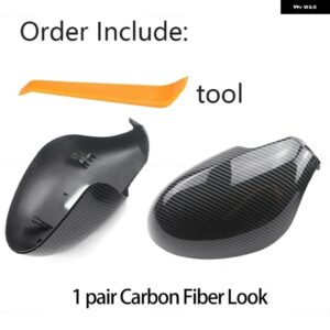 シートイビサ MK3 6L 2002-2008 カーボン リアビュードア ウイング サイドミラー カバー キャップシェルケースとツール - Carbon Fiber Look