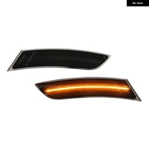 キャデラック XTS 2013-17 オートフェンダーフレアランプ アンバー LED バンパー サイド マーカーライト OEM: 20874071 20874072 - smoke