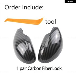 SEAT TOLEDO MK3 5P 2004-2009 バックミラー カバー サイド ウイング フレーム カバー トリム カーボンルック と - Carbon Fiber Look