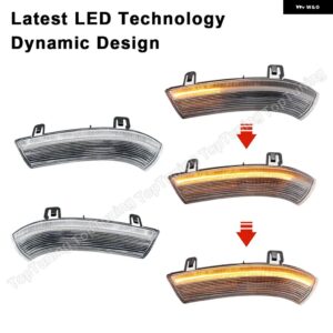 2個 ダイナミック LED サイドミラー ウインカーライト インジケータ ウィンカーランプ VW ゴルフ 5 6 GTI ジェッタ MK5 パサート B6 シャラン EOS ウサギ - Clear Dynamic