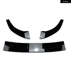 VW ゴルフ 8 MK8 GTI GTD GTE R ラインフロントバンパー リップスプリッター スポイラー ディフューザー 2020-23 マクストン スタイル カナード トリム - Gloss Black