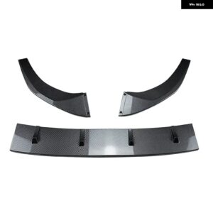 VW ゴルフ 8 MK8 GTI GTD GTE R ラインフロントバンパー リップスプリッター スポイラー ディフューザー 2020-23 マクストン スタイル カナード トリム - Carbon Look