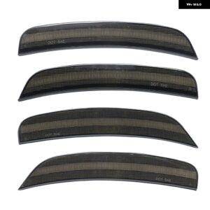 4個 フロントリア LED サイドマーカーランプフィアット 500E スポーツ CATTIVA 2012-19 バンパー フェンダーランプ - Smoke lens