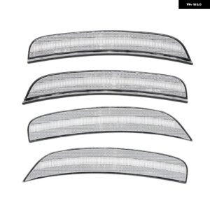 4個 フロントリア LED サイドマーカーランプフィアット 500E スポーツ CATTIVA 2012-19 バンパー フェンダーランプ - Clear Lens