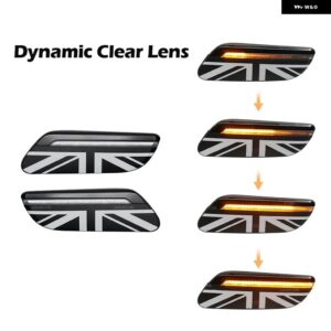 2個 LED サイド マーカーライト ミニクーパー F55 F56 F57 LCI2 2021-24 アンバー ウィンカーランプ - Clear Lens