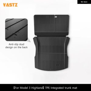 一体型 トランク マット モデルY 2021-2024 モデル3 2024 2025 リアフロント全ウェザー型 防水 車内ライナー パッド - M3H