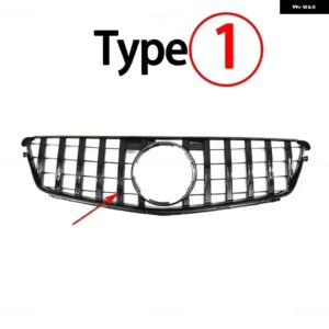 フロントフード グリル レーシングバンパー グリル 外装 部品 メルセデス W204 Cクラス セダン/サルーン C180 C200 C300 2008-2014 アクセサリー - Type 1