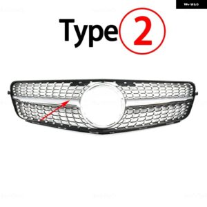 ABS カー スタイリング フロントキドニー グリル メルセデス W204 Cクラス セダン/サルーン C180 C200 C300 2008-2014 アクセサリー - Type 2