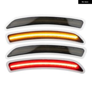 4X フロントリア LED サイド マーカーライト ミニクーパー F55 F56 F57 2014-19 フロント アンバー リアレッド インジケーター - Smoke lens