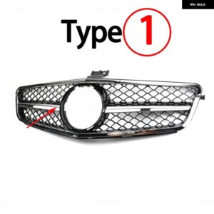 フロントフード グリル メルセデス W204 Cクラス セダン/サルーン C180 C200 C300 2007-2014 交換レーシングバンパー スタイリング - Type 1