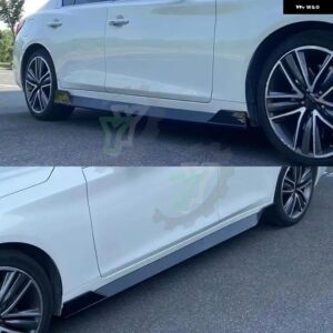 4個 サイドスカートフェンダースプリッタースポーツ スタイリング アンダー分割タイプガードバーインフィニティ Q50 スポーツ 2014-16-2020 - Gloss Black