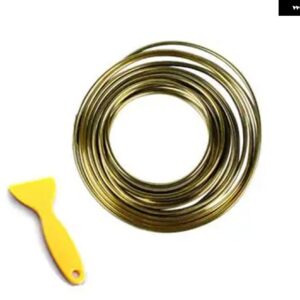 インテリア エッジギャップモールド 装飾 ストリップ トリム ライン 5メートル - Yellow