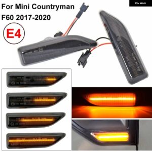 アンバー LED フロントバンパー サイド マーカーライト 流れる ウィンカーランプ MINI COUNTRYMAN F60 2017-21 - High quality Black