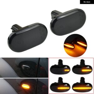 スズキ 2個 LED ダイナミックサイド マーカーライト ウィンカー インジケーター シーケンシャルランプ ジムニー JB64W シエラ JB74 - 15LED Smoked lens