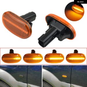 スズキ 2個 LED ダイナミックサイド マーカーライト ウィンカー インジケーター シーケンシャルランプ ジムニー JB64W シエラ JB74 - 15LED Orange lens