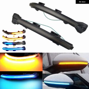流れる水ウインカーサイドミラー 点滅 LED ダイナミックウィンカー ライト VW ゴルフ 7 MK7 7.5 スポーツバン トゥーラン L II - Dynamic Yellow Blue