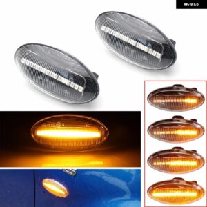 スズキ 2個 LED ダイナミックサイドマーカー スイフトアルト SX4 ジミーバイターシーケンシャル ウインカーライト ウィンカー アンバー イ - Dynamic Crystal