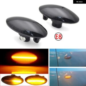 スズキ 2個 LED ダイナミックサイドマーカー スイフトアルト SX4 ジミーバイターシーケンシャル ウインカーライト ウィンカー アンバー イ - Dynamic Smoked