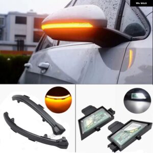 1サイドアンダーミラー ランプ LED パドルライト VW ゴルフ 7 GTI R GTE GTD MK7.5 トゥーランジェッタ MK7 ダイナミックウインカー - Smoked Black set